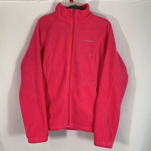Columbia Pink Fluffy Zip-Up Sweater